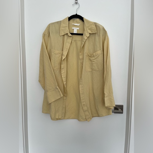 H&M linen blend oversized shirt - Picture 1 of 3